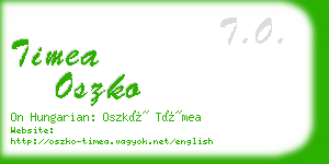 timea oszko business card